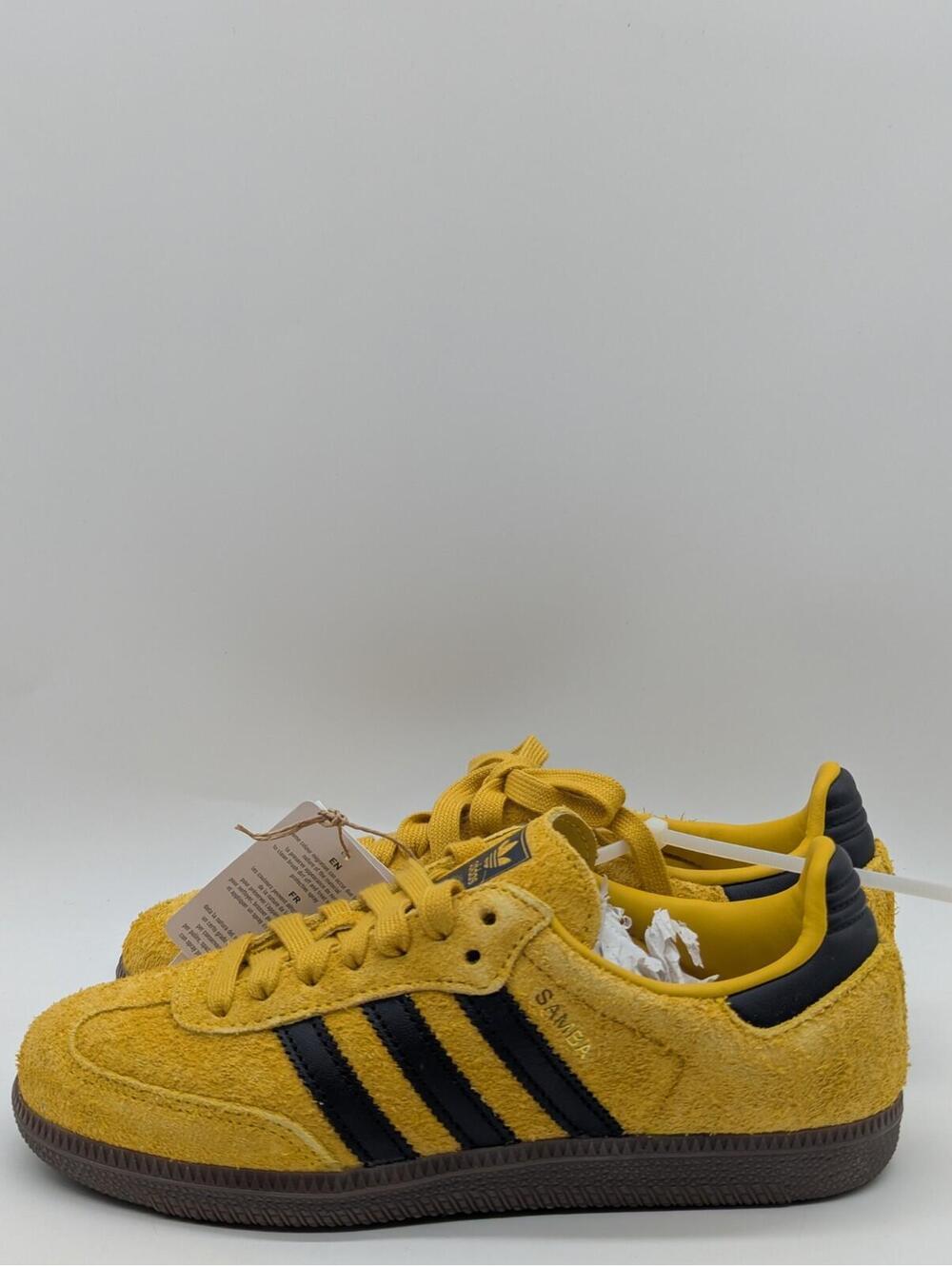 Adidas Samba OG Yellow Black Suede Mens Size 4.5 / Womens 5.5 IH4385 Sneaker New